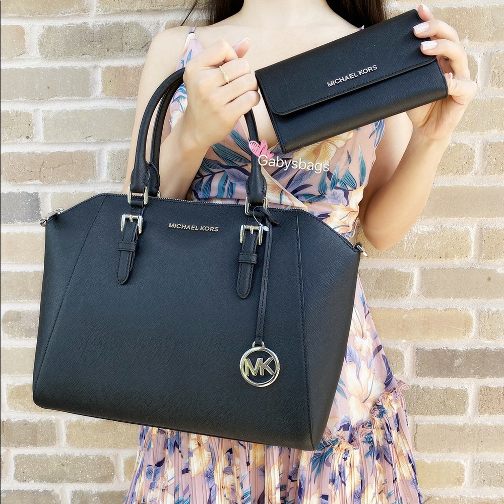 BUNDLE👜👛Michael Kors Large Satchel&Wallet SET - Picture 3 of 8